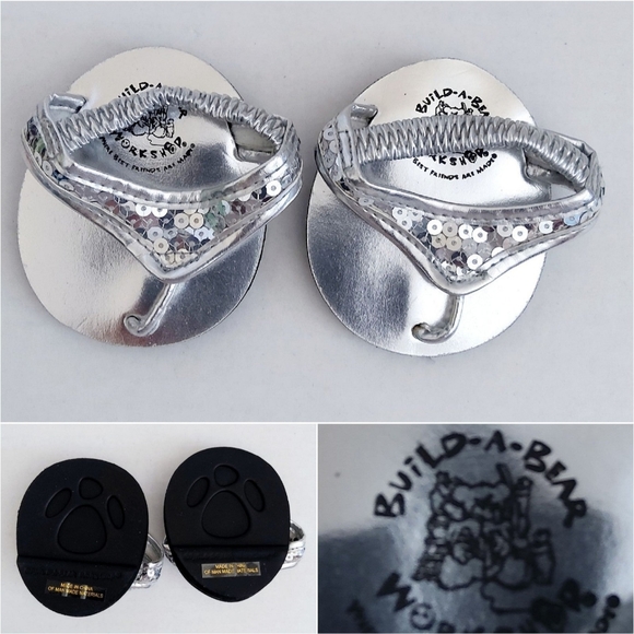 Build-A-Bear workshop silver sandals (New) - Picture 2 of 3